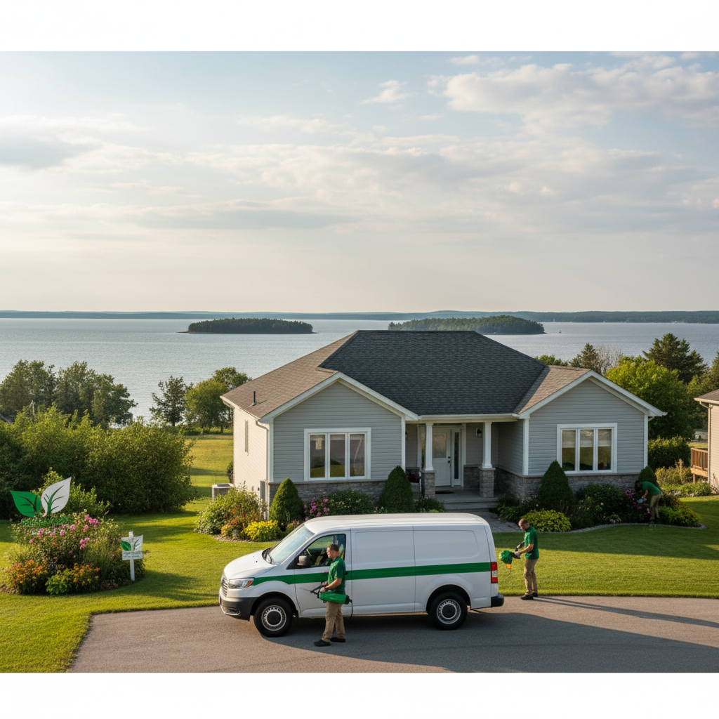 Professional pest control technician inspecting property exterior for signs of infestation